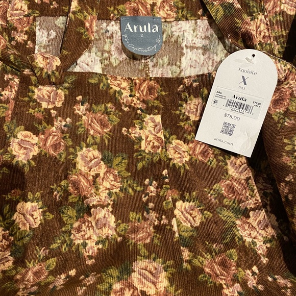 Arula Leighton Floral Corduroy Skirtall NWT 0X - Picture 7 of 7